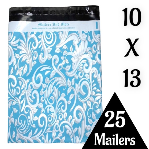 25 10X13 Poly Mailers White Swirl PRICE IS FIRM - Picture 5 of 10